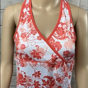 Rainbeau blouse size medium  orange and white